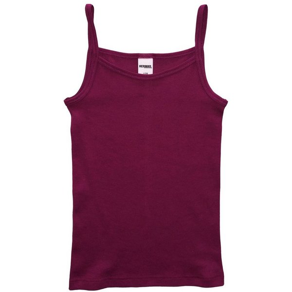 HERMKO Achseltop 2460 100 % Bio-Baumwolle, Trägerhemd, Spaghettiträger, Top, basic, weich