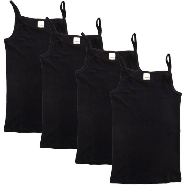 HERMKO Achseltop 2460 (Pack, 4er) Bio-Baumwolle Trägerhemd Spaghettiträger Top hergestellt in EU