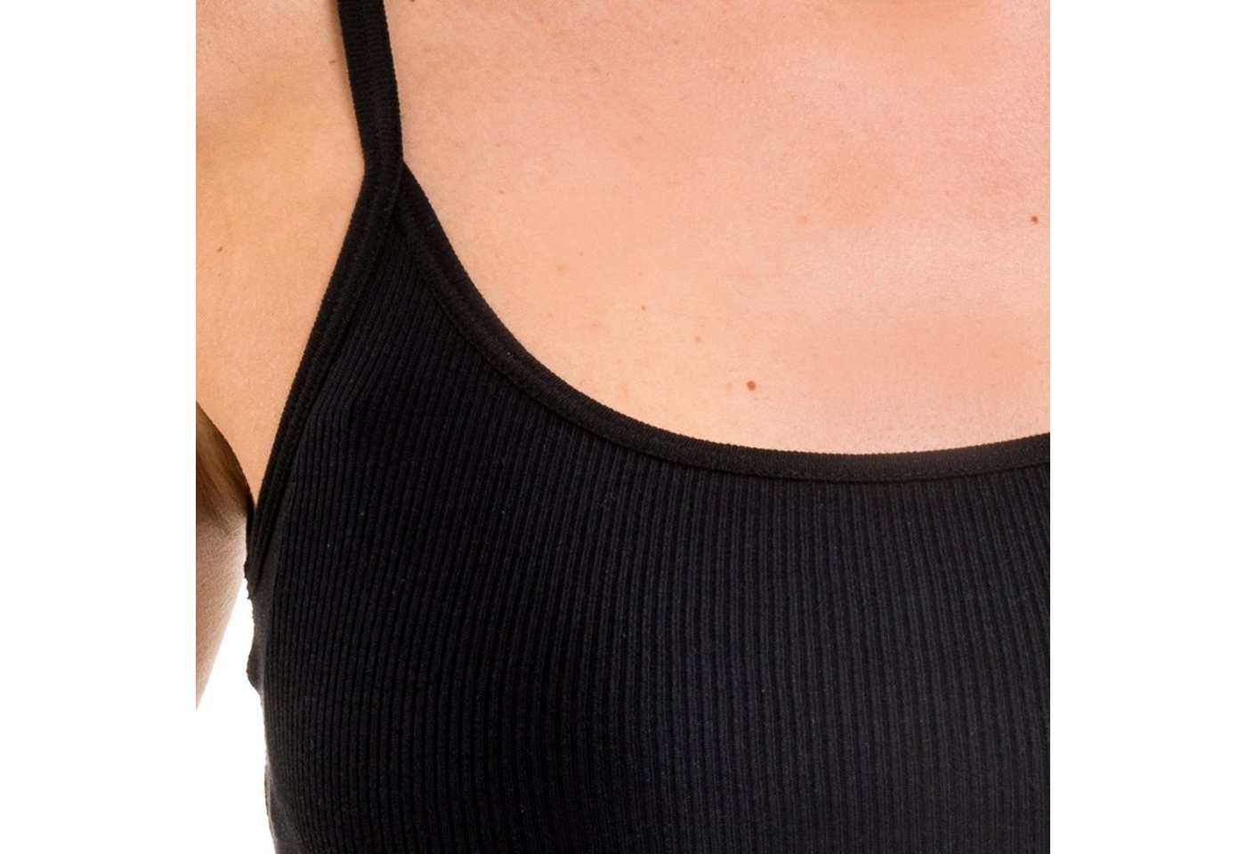 HERMKO Achseltop 91568 Bio-Baumwolle, Doppelripp Spaghettiträger Shirt, Basic – Bild 2 von 3