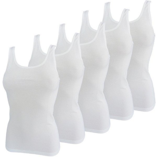 HERMKO Achseltop Achselhemd (Pack, 5er) Tank Top, Achselhemd, 100 % Bio-Baumwolle, Basic, Shirt, Feinripp