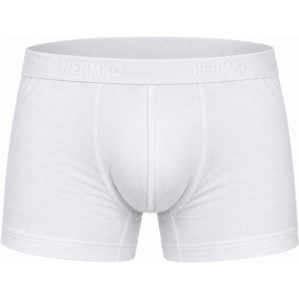 HERMKO Boxer 8950 mit Webbund, Bio-Baumwolle/Elastan, kurzem Bein, Feinripp
