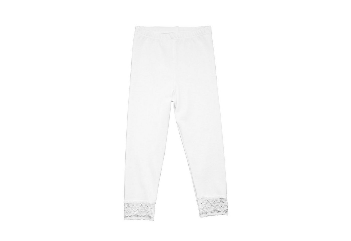 HERMKO Caprileggings 52722 Baumwolle/Elastan, mit Raschelspitze am Abschluss – Bild 2 von 2