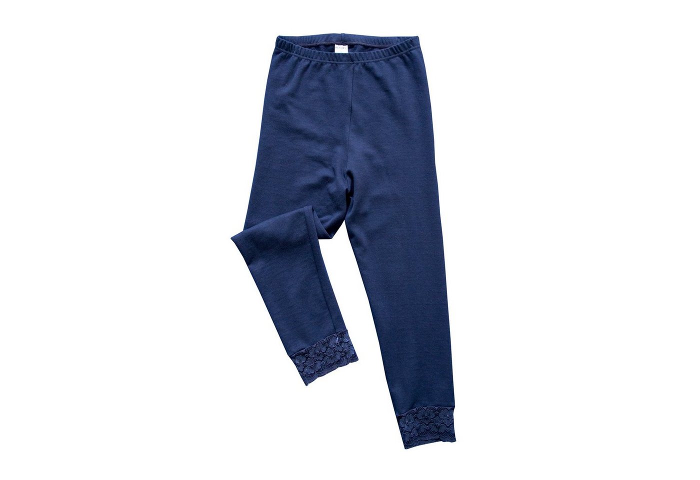 HERMKO Caprileggings 5722 (Pack, 2er) ¾ lang mit Spitze, Bio-Baumwolle/Elastan, Umschlagbund – Bild 4 von 4