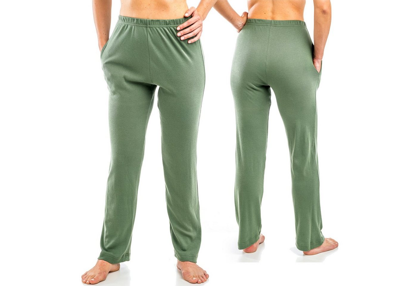 HERMKO Homewearhose 984 (Pack, 2er) Homewear Hose Unisex, Bio-Baumwolle, bequem, seitl. Taschen – Bild 3 von 3