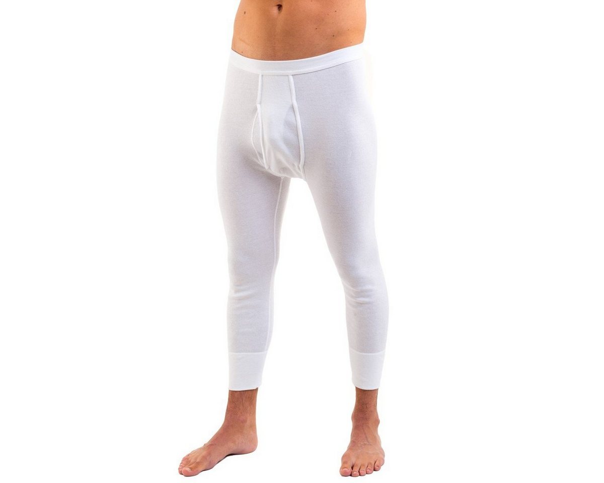 HERMKO Lange Unterhose 3440 mit Eingriff, Bio-Baumwolle, ¾ lang, wadenlang, Weichbund – Bild 2 von 3