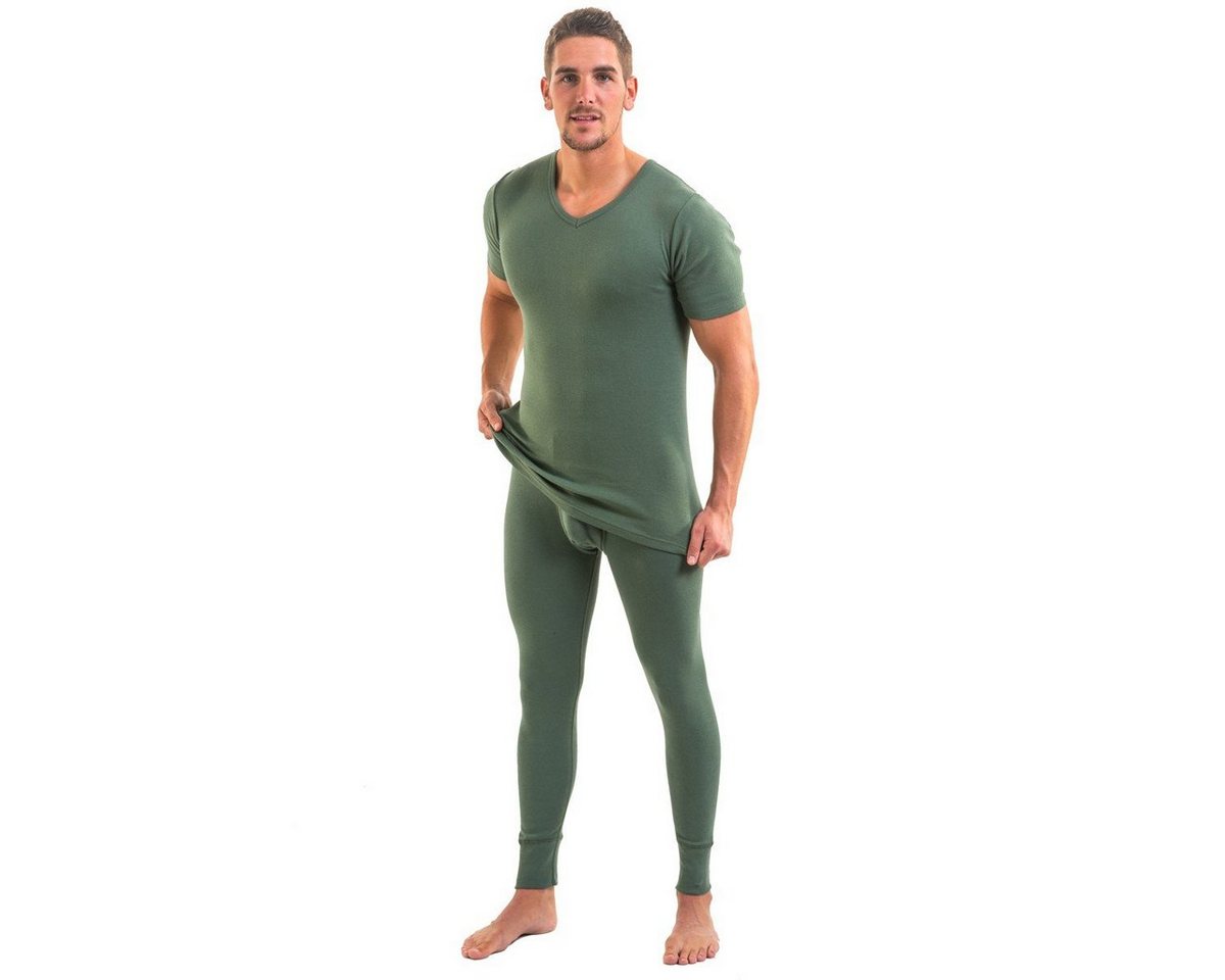 HERMKO Lange Unterhose 3540 mit Eingriff,100 % Bio-Baumwolle, Weichbund, elast. Beinabschlüsse – Bild 2 von 3