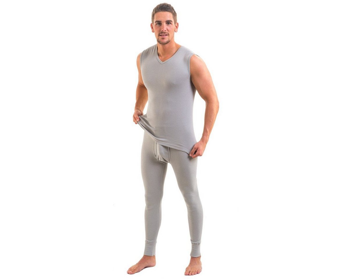 HERMKO Lange Unterhose 3540 mit Eingriff,100 % Bio-Baumwolle, Weichbund, elast. Beinabschlüsse – Bild 2 von 3
