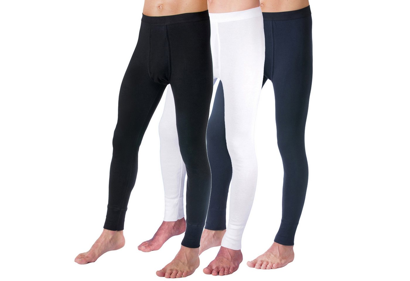 HERMKO Lange Unterhose 3540 mit Eingriff,100 % Bio-Baumwolle, Weichbund, elast. Beinabschlüsse – Bild 2 von 2