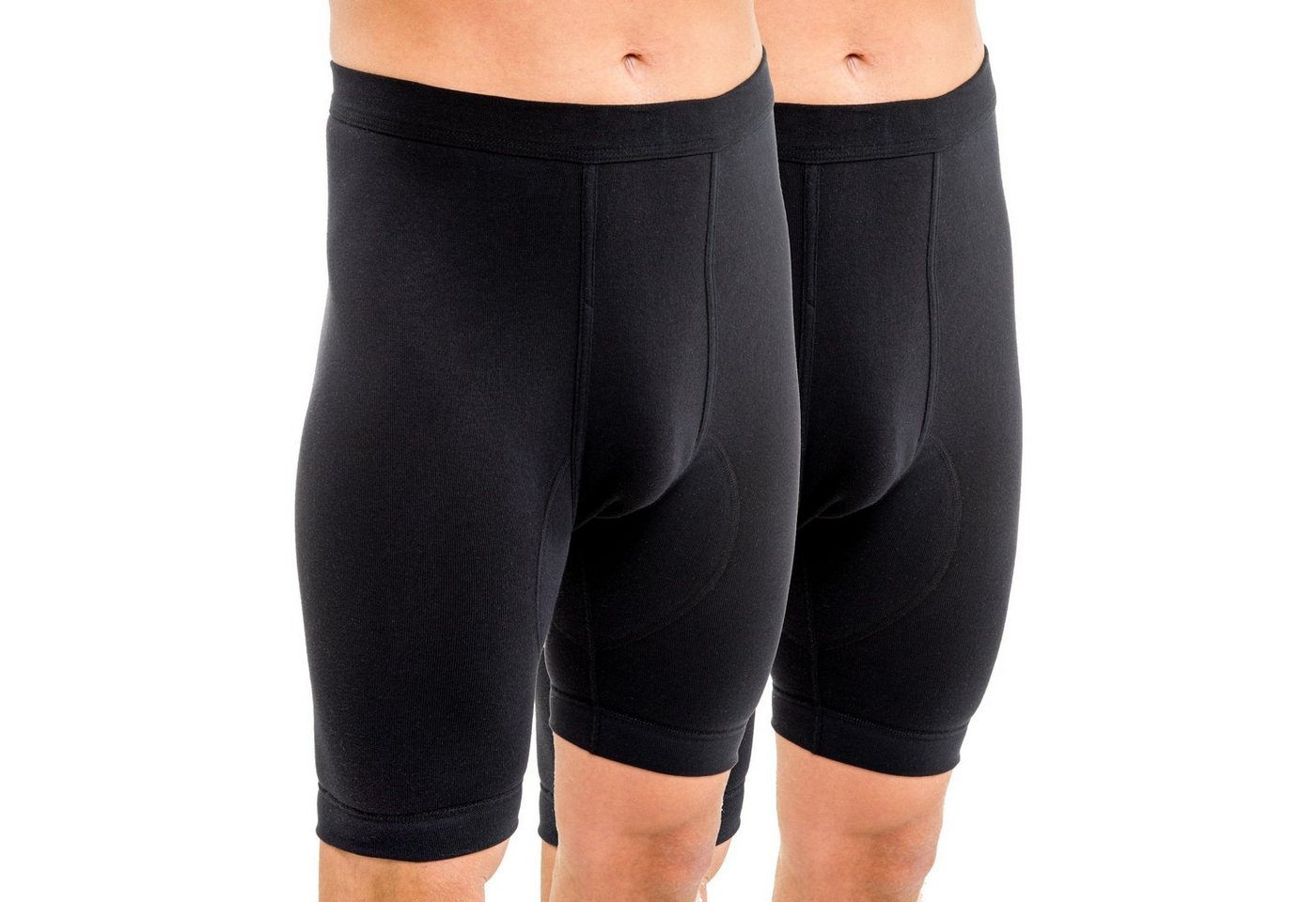 HERMKO Langer Boxer 3980 (Pack, 2er) Bio-Baumwolle Longpant knielang mit Eingriff hoher Leib – Bild 2 von 4