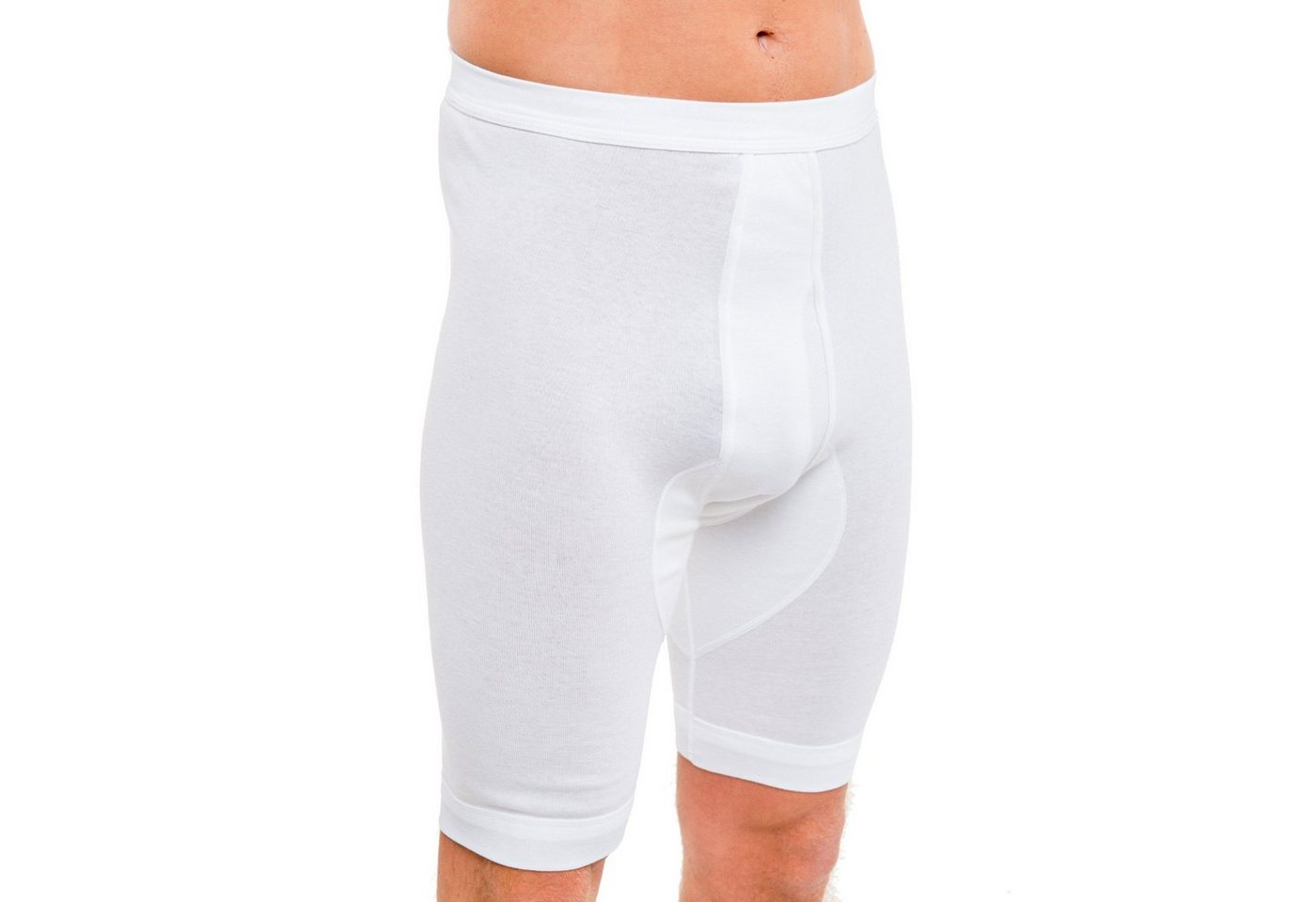 HERMKO Langer Boxer 3980 (Pack, 2er) Bio-Baumwolle Longpant knielang mit Eingriff hoher Leib – Bild 2 von 3