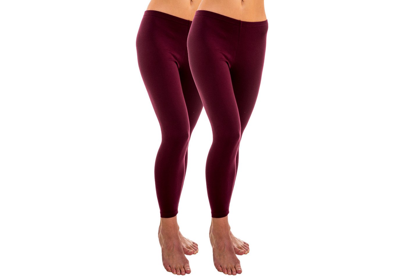 HERMKO Leggings 1720 (Pack, 2er) Bio-Baumwolle, Gummizug am Bund, Feinripp, Sport, Beruf, basic – Bild 4 von 5