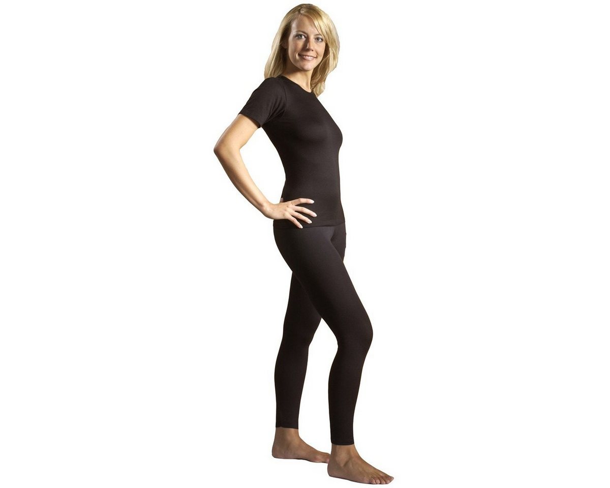 HERMKO Leggings 5720 Baumwolle/Elastan, Umschlagbund, Feinripp, lange Unterhose – Bild 2 von 3