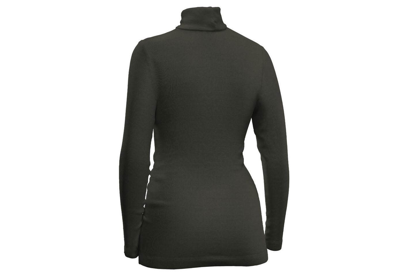HERMKO Longsleeve langarm Rolli, Merinowolle Damen Langarmshirt mit Rollkragen aus Wolle/Tencel – Bild 3 von 5