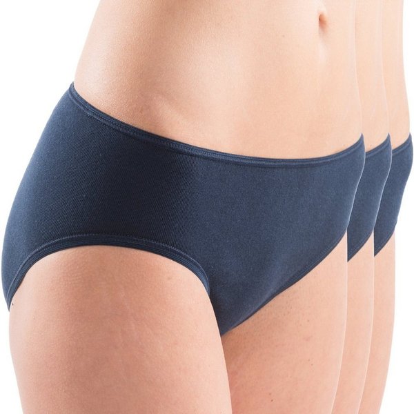 HERMKO Midislip 5031 (Pack, 3er) Jazz-Pant, Baumwolle/Elastan, elast. Abschluss, Feinripp