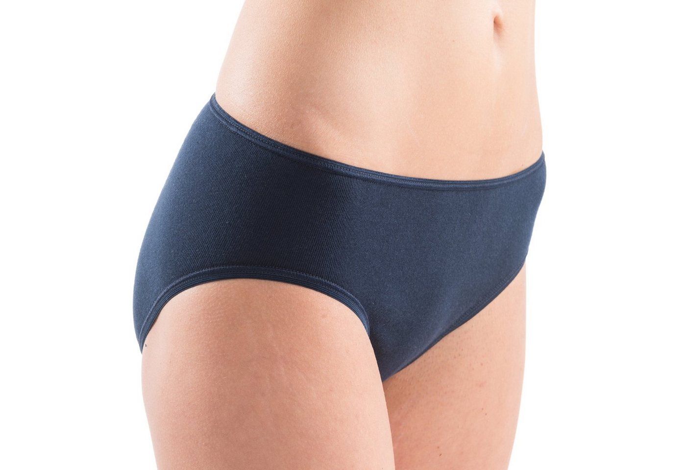 HERMKO Midislip 5031 (Pack, 3er) Jazz-Pant, Baumwolle/Elastan, elast. Abschluss, Feinripp – Bild 2 von 3