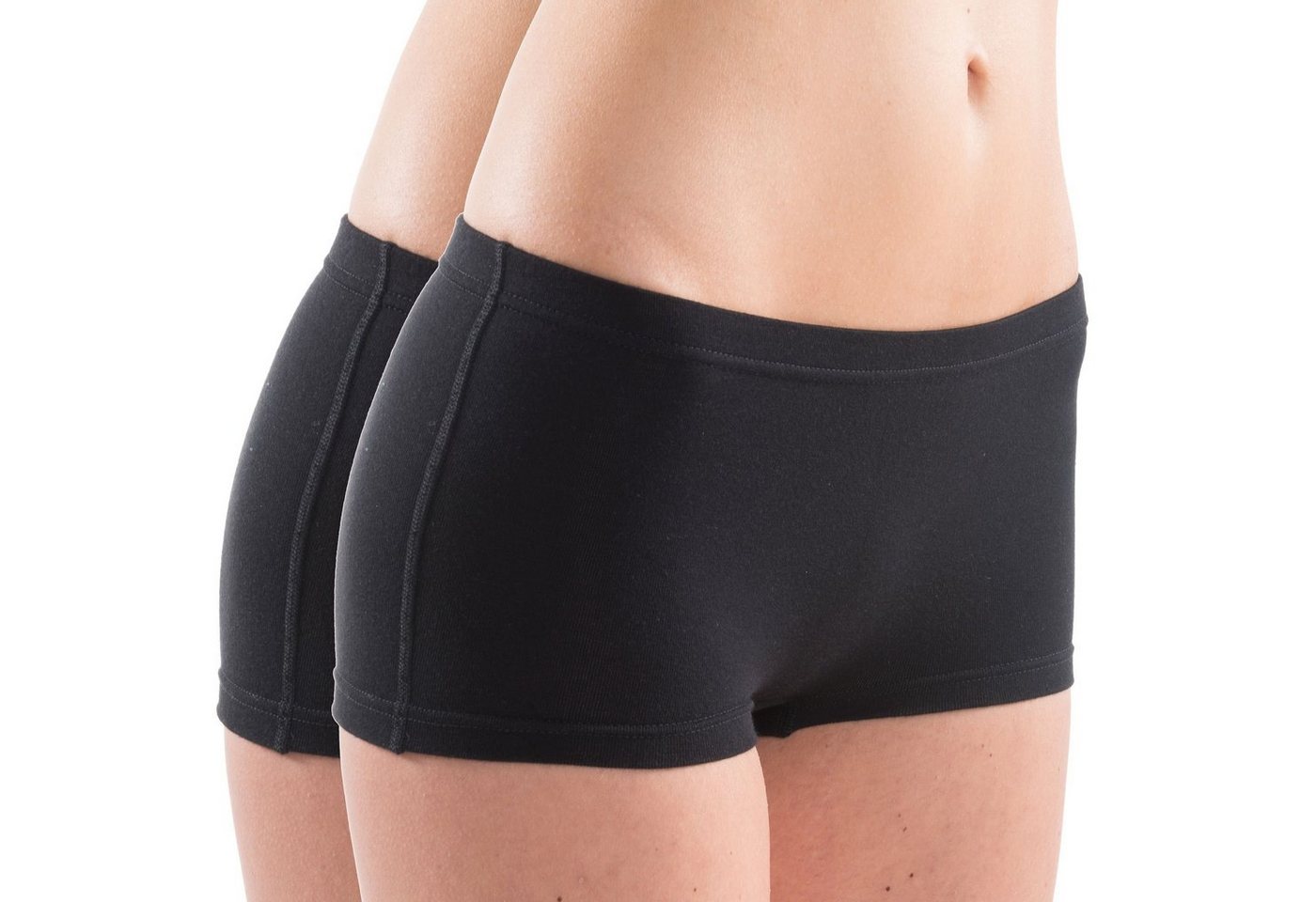 HERMKO Panty Shorties (Pack, 2er) Baumwolle/Elastan, bequemer Umschlagbund, höher geschnitten – Bild 3 von 3