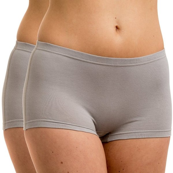 HERMKO Panty Shorties (Pack, 2er) Baumwolle/Elastan, bequemer Umschlagbund, höher geschnitten