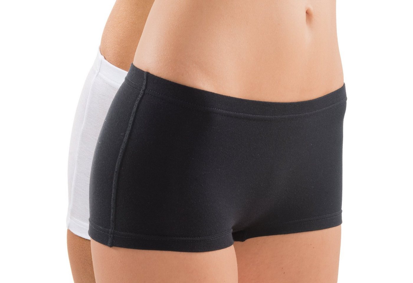 HERMKO Panty Shorties (Pack, 2er) Baumwolle/Elastan, bequemer Umschlagbund, höher geschnitten – Bild 2 von 5