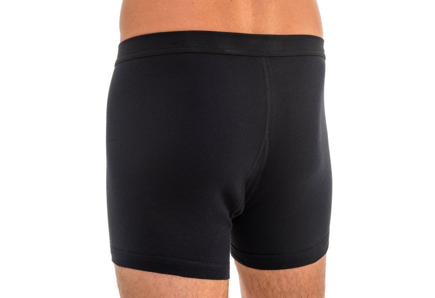 HERMKO Retro Boxer (Pack, 4er) Bio-Baumwolle Feinripp Pagen mit Eingriff hoher Weichbund – Bild 3 von 3