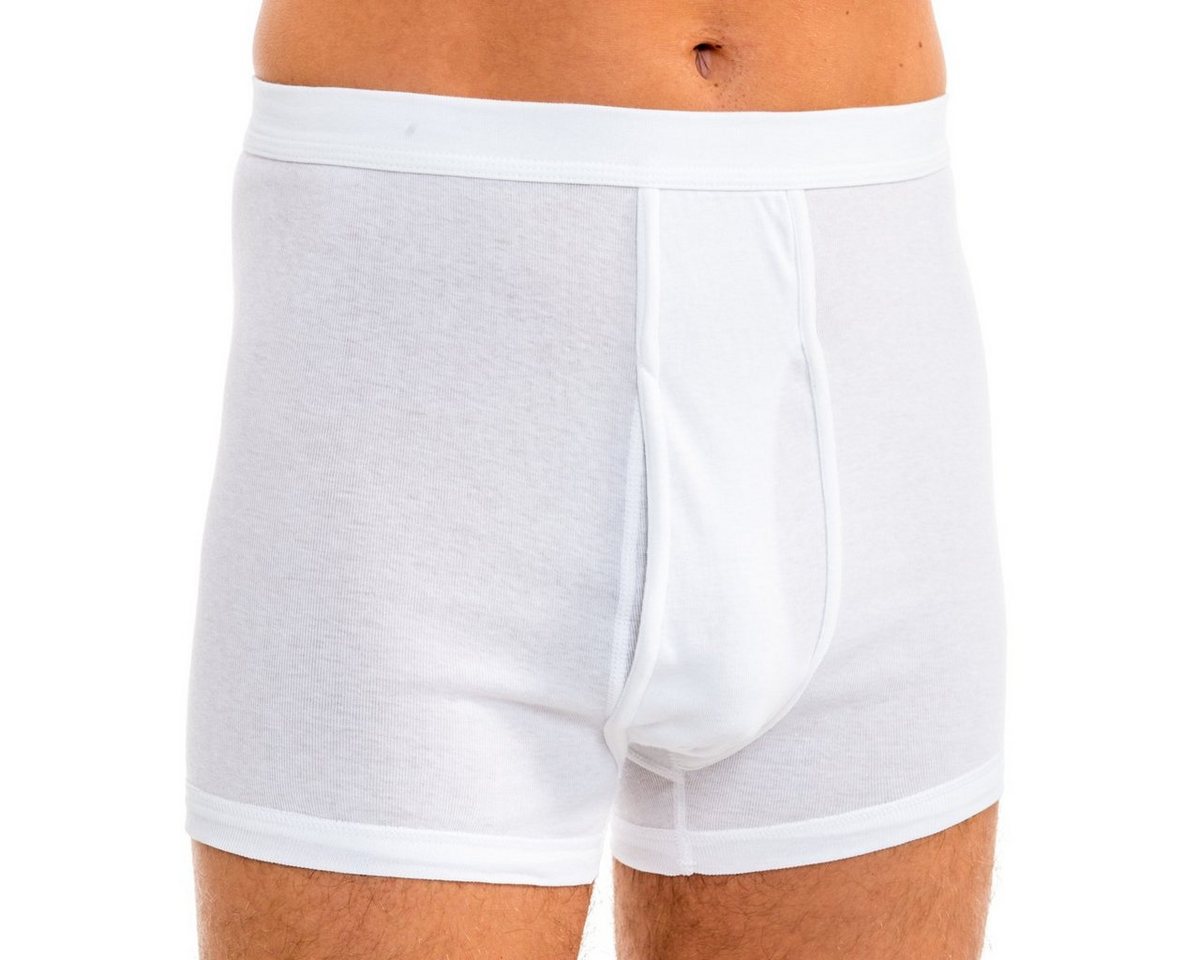 HERMKO Retro Boxer (Pack, 4er) Bio-Baumwolle Feinripp Pagen mit Eingriff hoher Weichbund – Bild 3 von 5