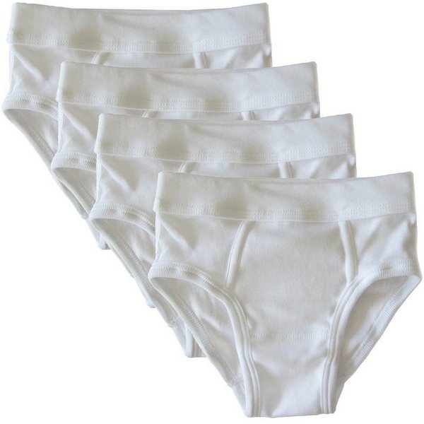 HERMKO Slip 2840 (Pack, 4er) 100 % Bio-Baumwolle Jungen Pant mit Weichbund hergestellt in EU