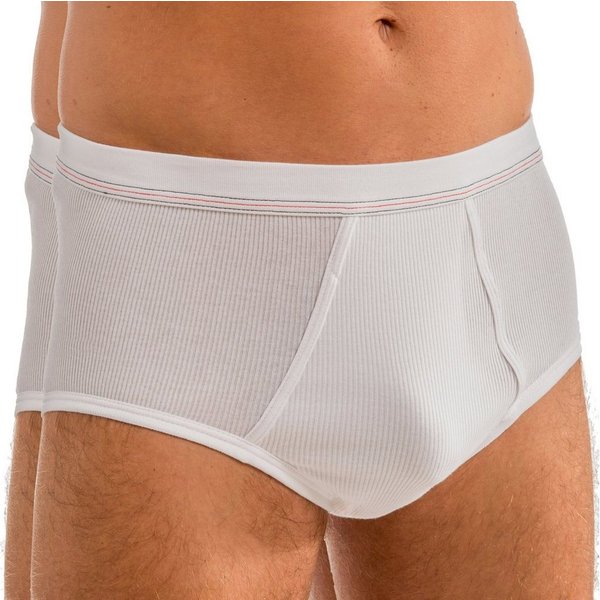 HERMKO Slip 3248 (Pack, 2er) 100 % Bio-Baumwolle Doppelripp mit Eingriff hergestellt in EU