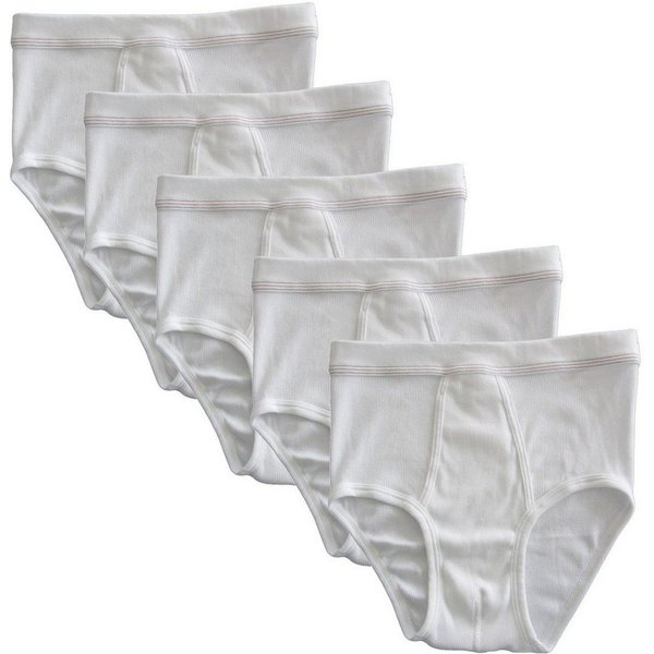 HERMKO Slip 3248 (Pack, 5er) 100 % Bio-Baumwolle Doppelripp mit Eingriff hergestellt in EU