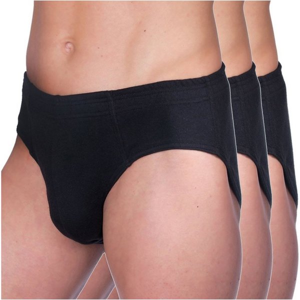 HERMKO Slip 3300 (Pack, 3er) 100 % Bio-Baumwolle Sportslip mit Dehnbund basic hergestellt in EU
