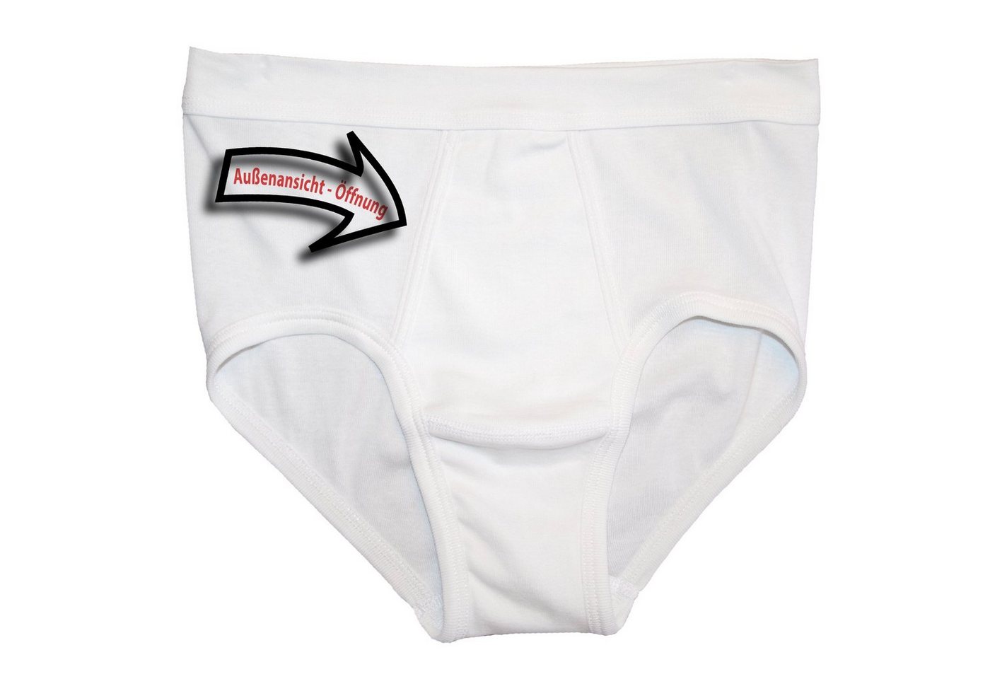 HERMKO Slip Briefs mit Eingriff,Bio-Baumwolle, breiter Weichbund, körpernah, große Größen – Bild 4 von 5