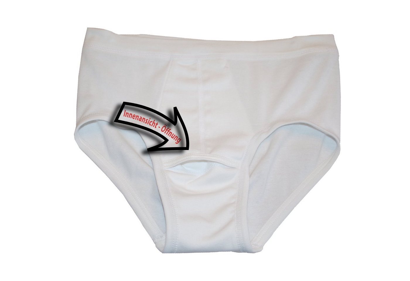 HERMKO Slip Briefs mit Eingriff,Bio-Baumwolle, breiter Weichbund, körpernah, große Größen – Bild 5 von 5