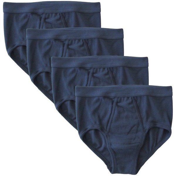 HERMKO Slip Briefs (Pack, 4er) 100 % Bio-Baumwolle mit Eingriff Weichbund hergestellt in EU basic