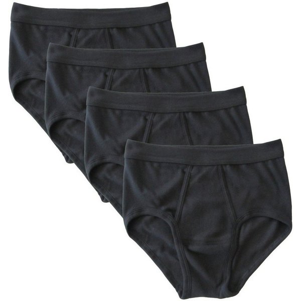 HERMKO Slip Briefs (Pack, 4er) 100 % Bio-Baumwolle mit Eingriff Weichbund hergestellt in EU basic