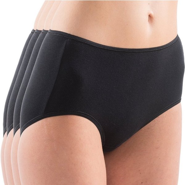 HERMKO Taillenslip 1150 (Pack, 4er) Maxi-Slip, Basic, 100 % Bio-Baumwolle, elast. Abschluss, Feinripp