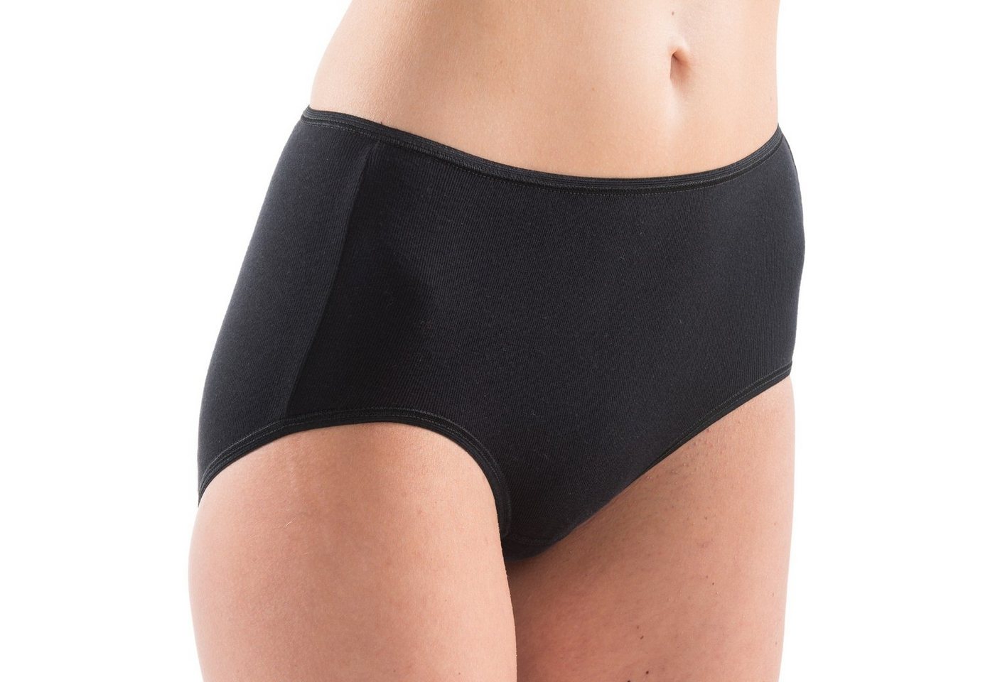 HERMKO Taillenslip 1150 (Pack, 4er) Maxi-Slip, Basic, 100 % Bio-Baumwolle, elast. Abschluss, Feinripp – Bild 2 von 3