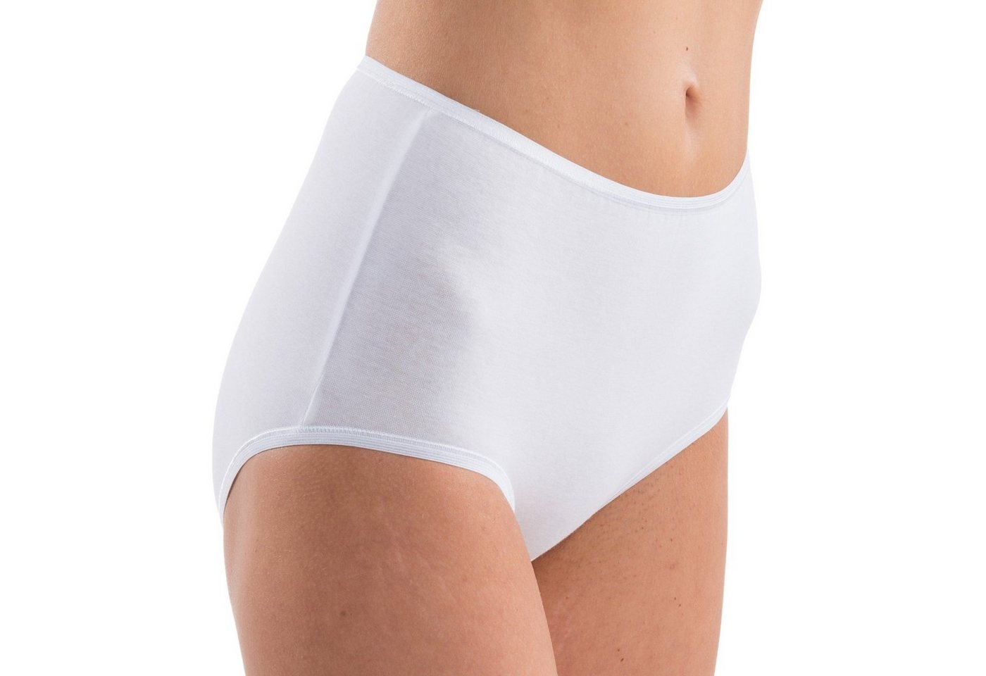 HERMKO Taillenslip 5011 (Pack, 3er) Maxi-Schlüpfer, Baumwolle/Elastan, elast. Abschluss, hoch geschnitten – Bild 2 von 3