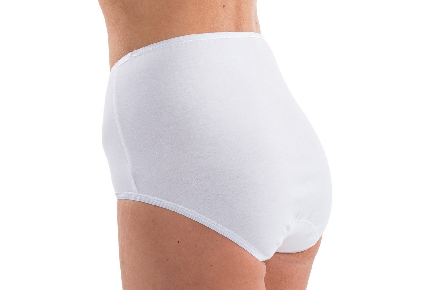 HERMKO Taillenslip 5011 (Pack, 3er) Maxi-Schlüpfer, Baumwolle/Elastan, elast. Abschluss, hoch geschnitten – Bild 3 von 3