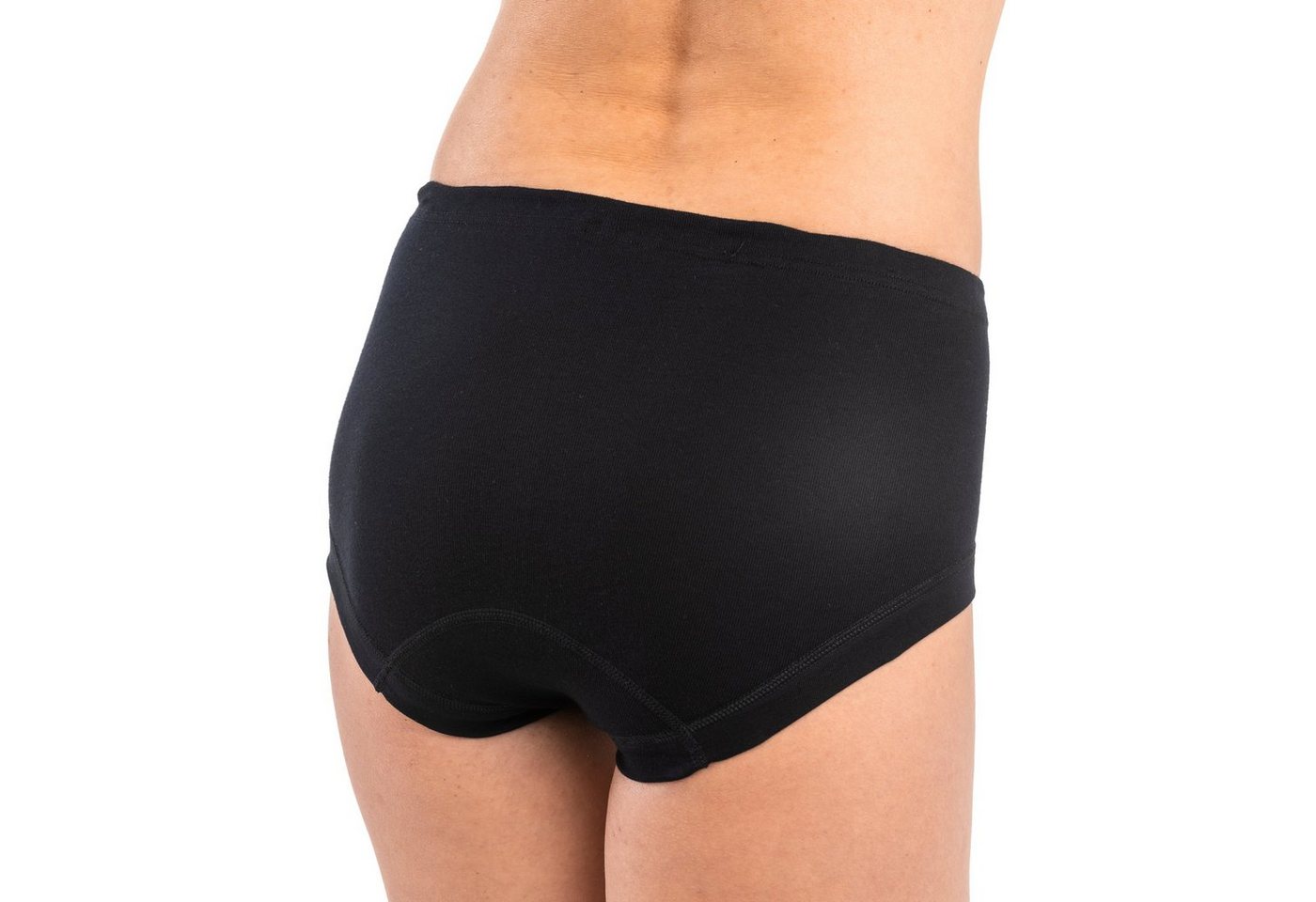 HERMKO Taillenslip Maxi-Slip, High-Rise-Slip (Pack, 3er) 100 % Bio-Baumwolle Maxischlüpfer Tunnelzug hergestellt in EU – Bild 2 von 3