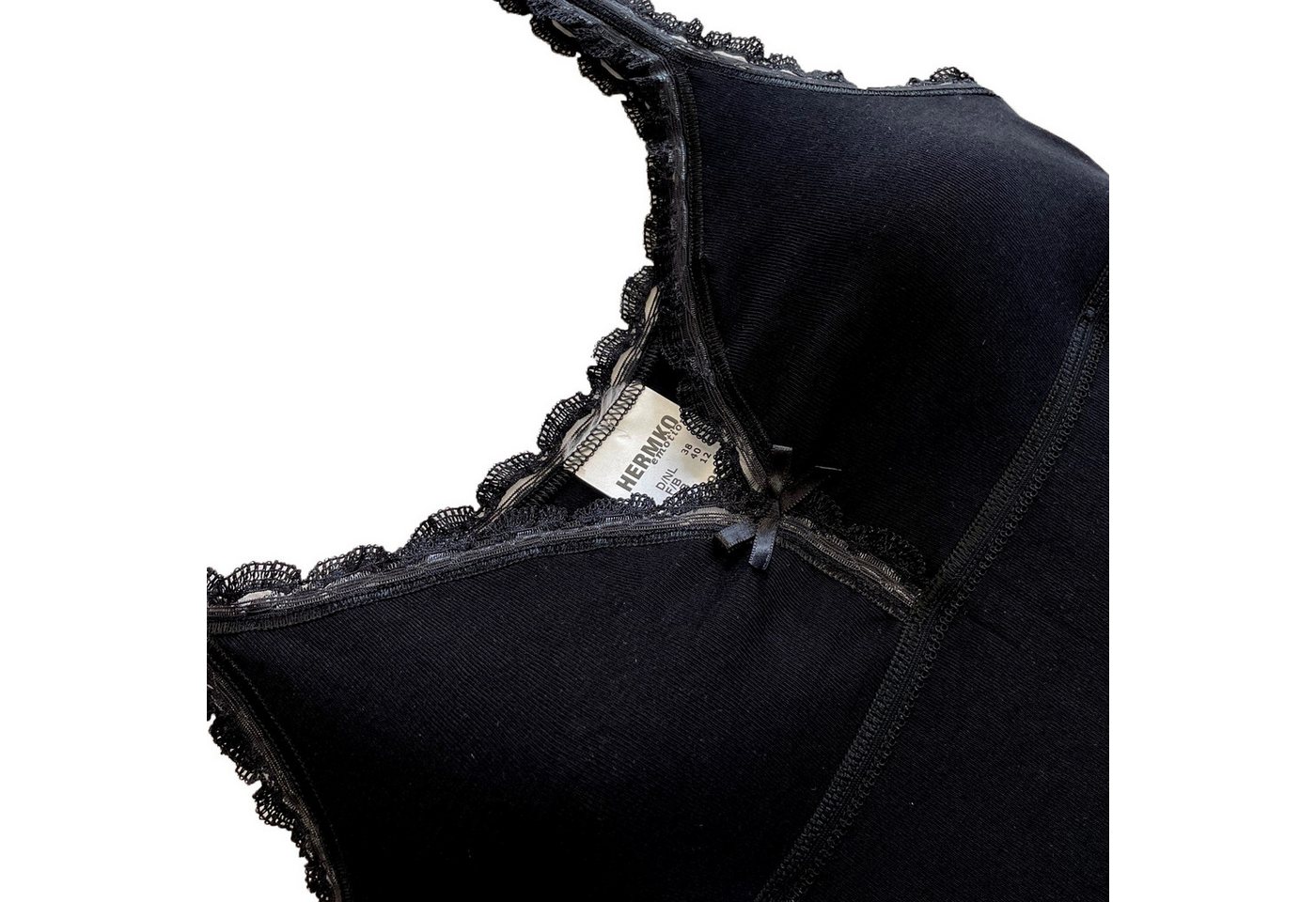 HERMKO Unterhemd 175803814 (Pack, 2er) BH-Hemden 2er-Pack 50% Baumwolle + 50% Modal hergestellt in der EU – Bild 4 von 5