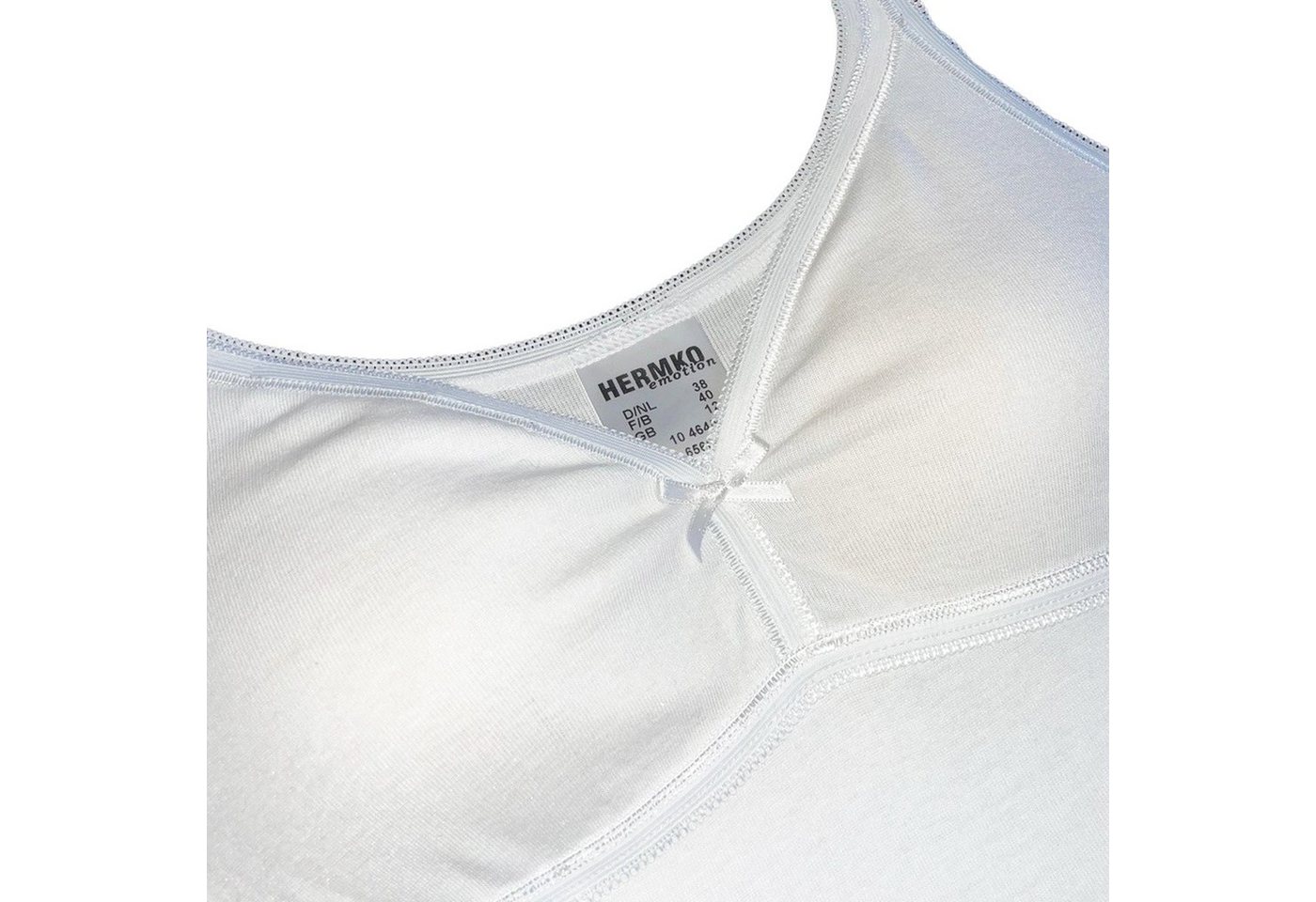 HERMKO Unterhemd 175803814 (Pack, 2er) BH-Hemden 2er-Pack 50% Baumwolle + 50% Modal hergestellt in der EU – Bild 5 von 5
