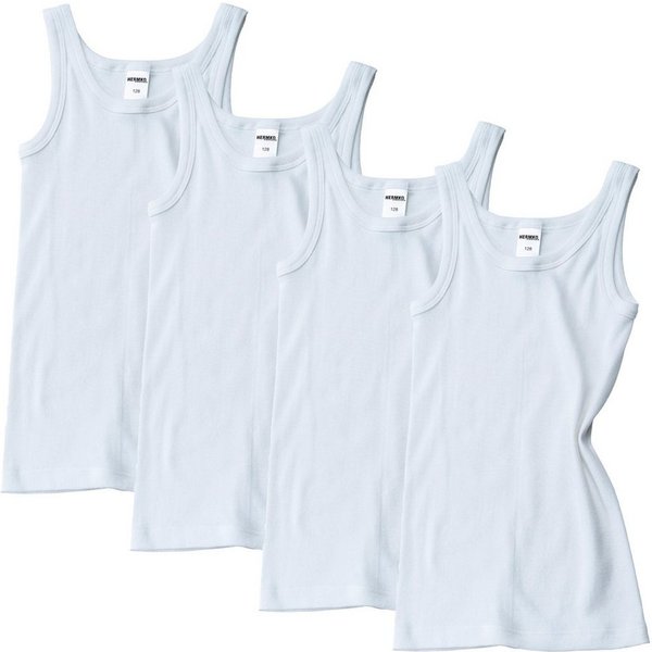 HERMKO Unterhemd 2800 (Pack, 4er) 4er Pack, 100 % Bio-Baumwolle, Knaben Tank Top