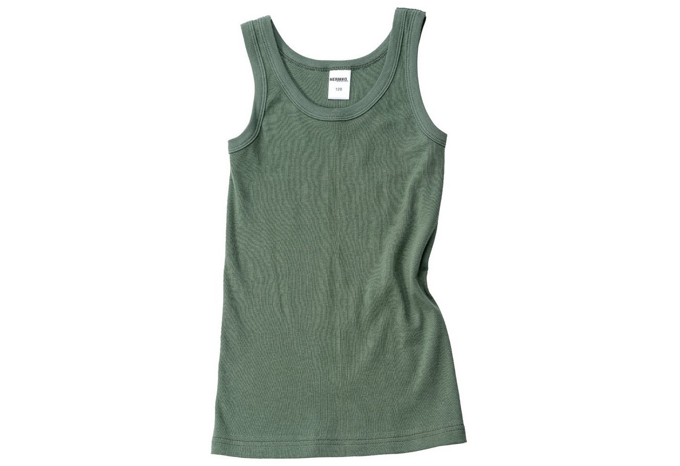 HERMKO Unterhemd 2800 (Pack, 3er) 100 % Bio-Baumwolle, Knaben Tank Top, hergestellt in EU, Feinripp – Bild 4 von 4