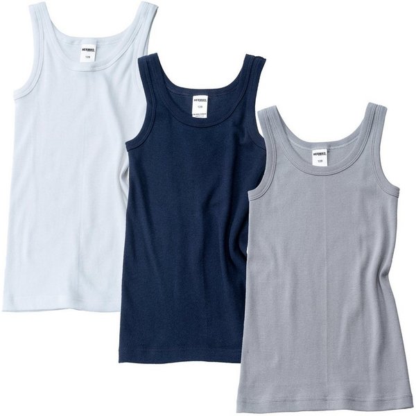 HERMKO Unterhemd 2800 (Pack, 3er) 100 % Bio-Baumwolle, Knaben Tank Top, hergestellt in EU, Feinripp