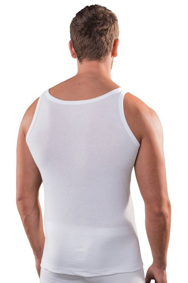HERMKO Unterhemd 3000 (Pack, 5er) 100 % Bio Baumwolle Tank Top Basic Feinripp hergestellt in EU – Bild 3 von 3