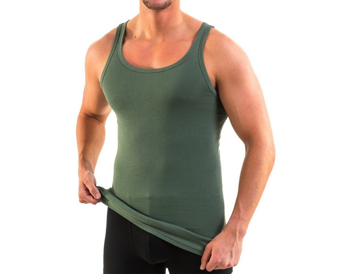 HERMKO Unterhemd 3000 (Pack, 3er) 100 % Bio Baumwolle Tank Top Basic Feinripp hergestellt in EU – Bild 3 von 4