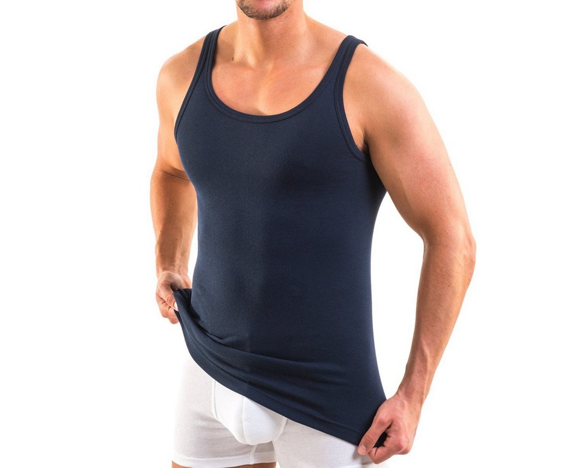 HERMKO Unterhemd 3000 (Pack, 3er) 100 % Bio Baumwolle Tank Top Basic Feinripp hergestellt in EU – Bild 4 von 4