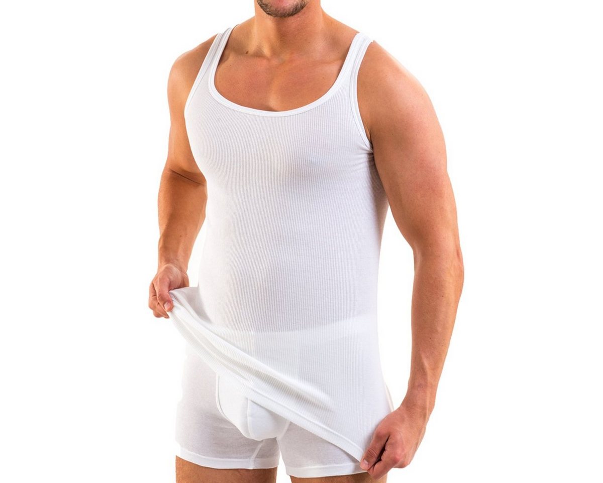 HERMKO Unterhemd 3018 (Pack, 2er) 100 % BIO-Baumwolle Achselhemd Doppelripp hergestellt in EU – Bild 2 von 5