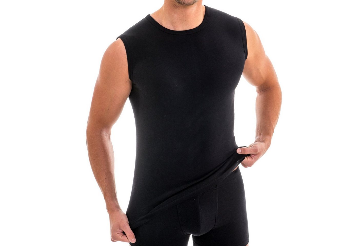 HERMKO Unterhemd 63040 (Pack, 2er) Muskelshirt, Sportunterwäsche schnelltrocknend atmungsaktiv – Bild 2 von 4