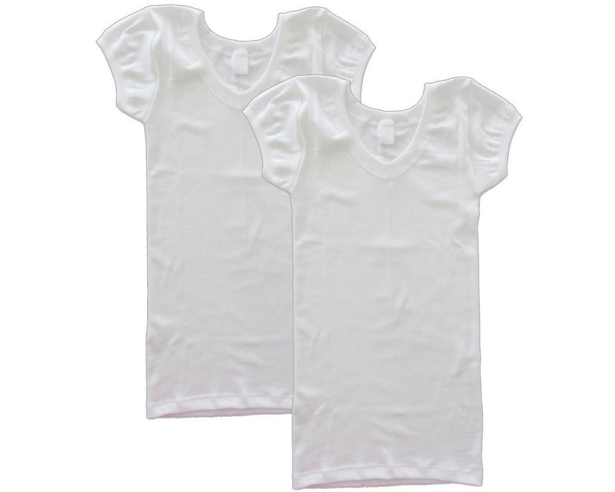 HERMKO Unterhemd 99384920 (Pack, 2er) Bio-Baumwolle Korsetthemd mit Arm V-Auschnitt ohne Seitennaht – Bild 4 von 5