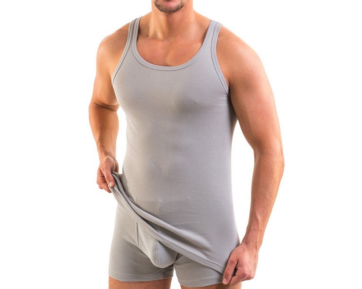 HERMKO Unterhemd Achselhemd (Pack, 4er) 100 % Bio Baumwolle Tank Top Basic Feinripp hergestellt in EU – Bild 2 von 3