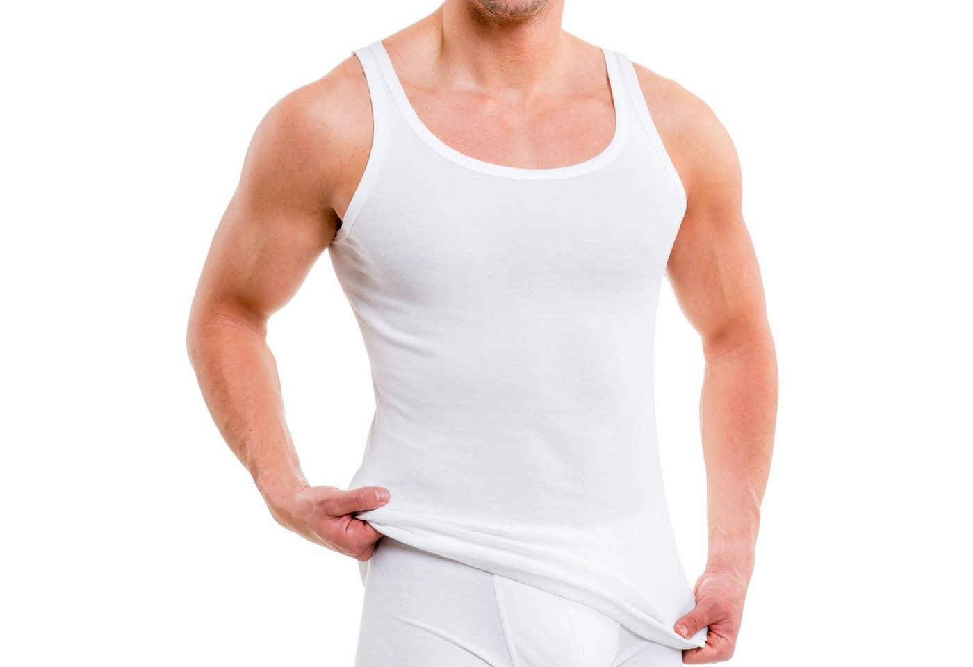 HERMKO Unterhemd Achselhemd Tank Top, Bio-Baumwolle, Achselhemd, classic, Sport, Übergröße Shirt – Bild 2 von 5
